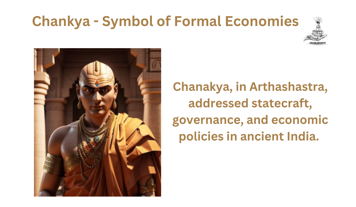 Chankya Square, a symbolic representation of formal economies, featuring commerce, finance, and organized business activities.