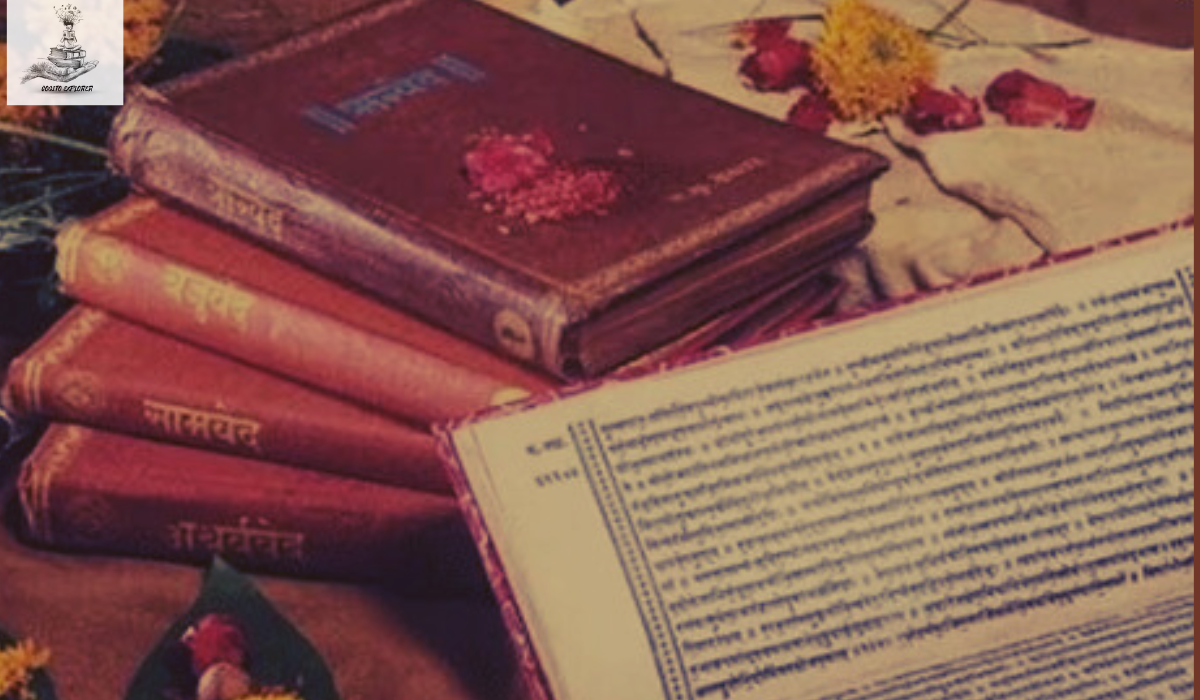 Four Vedas: Rigveda, Samaveda, Yajurveda, and Atharvaveda, forming the basis of Sanatan Dharma