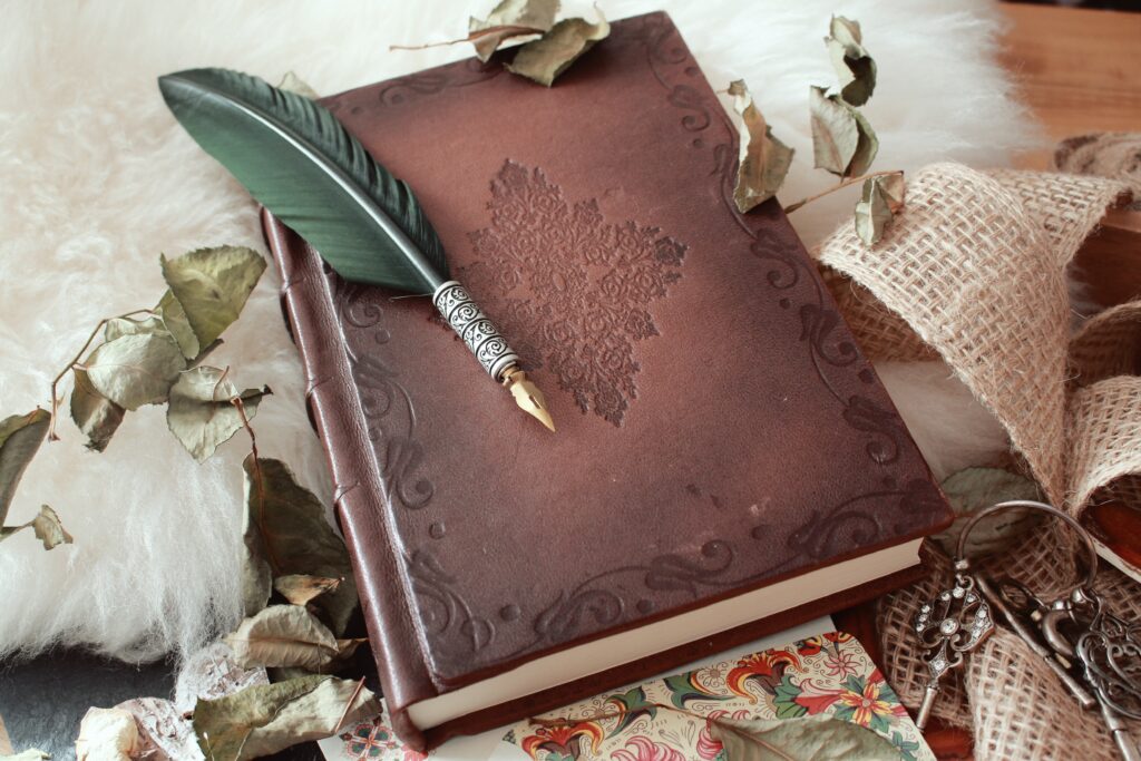 An open book surrounded by the essence of literary worlds, symbolizing the diverse and timeless nature of literature.
